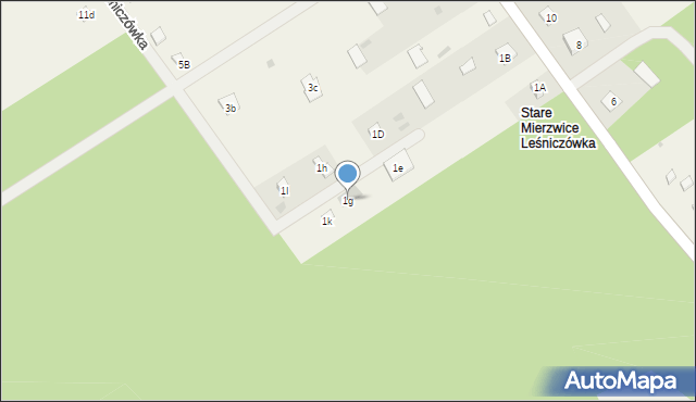 Stare Mierzwice Leśniczówka, Stare Mierzwice Leśniczówka, 1g, mapa Stare Mierzwice Leśniczówka