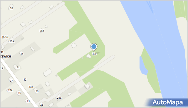 Stare Mierzwice Leśniczówka, Stare Mierzwice Leśniczówka, 30c, mapa Stare Mierzwice Leśniczówka
