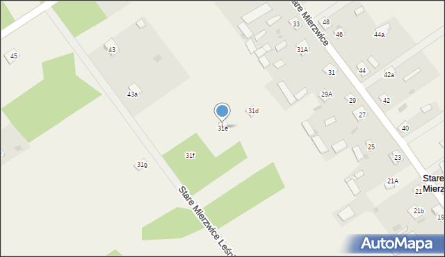 Stare Mierzwice Leśniczówka, Stare Mierzwice Leśniczówka, 31e, mapa Stare Mierzwice Leśniczówka