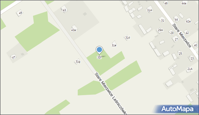 Stare Mierzwice Leśniczówka, Stare Mierzwice Leśniczówka, 31f, mapa Stare Mierzwice Leśniczówka