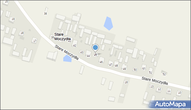 Stare Moczydła, Stare Moczydła, 45, mapa Stare Moczydła