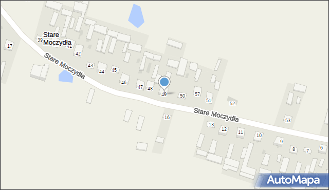 Stare Moczydła, Stare Moczydła, 49, mapa Stare Moczydła