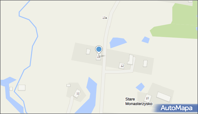 Stare Monasterzysko, Stare Monasterzysko, 13, mapa Stare Monasterzysko