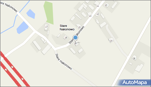 Stare Nakonowo, Stare Nakonowo, 16, mapa Stare Nakonowo