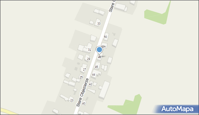 Stare Objezierze, Stare Objezierze, 48, mapa Stare Objezierze
