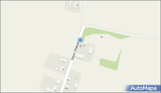 Stare Objezierze, Stare Objezierze, 52, mapa Stare Objezierze