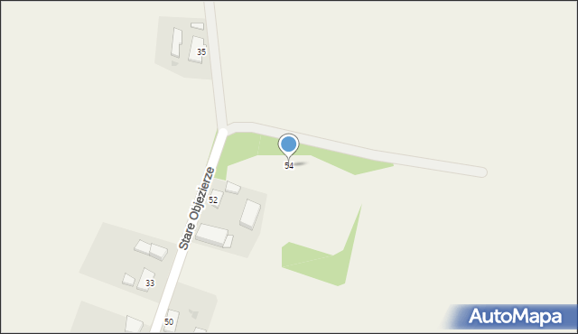 Stare Objezierze, Stare Objezierze, 54, mapa Stare Objezierze