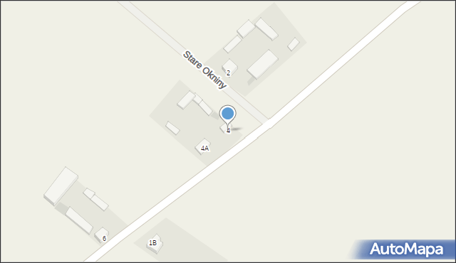 Stare Okniny, Stare Okniny, 4, mapa Stare Okniny