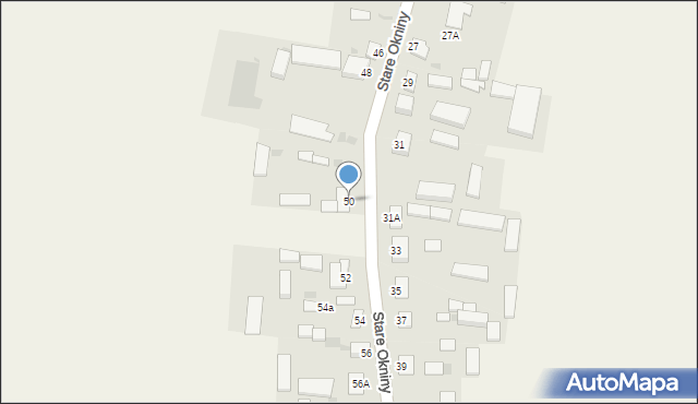 Stare Okniny, Stare Okniny, 50, mapa Stare Okniny
