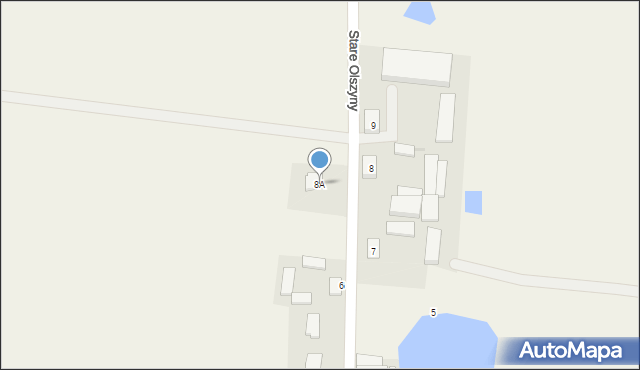 Stare Olszyny, Stare Olszyny, 8A, mapa Stare Olszyny