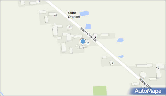 Stare Orenice, Stare Orenice, 9, mapa Stare Orenice