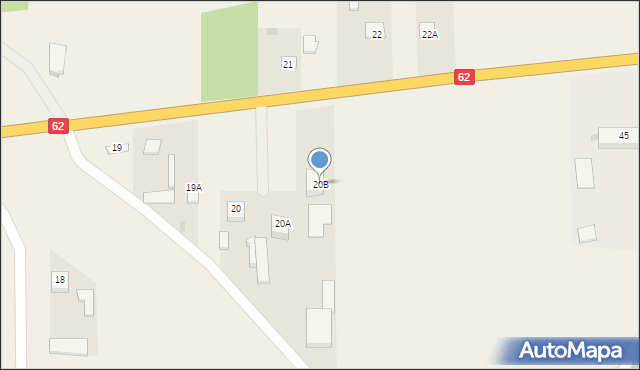 Stare Orzechowo, Stare Orzechowo, 20B, mapa Stare Orzechowo