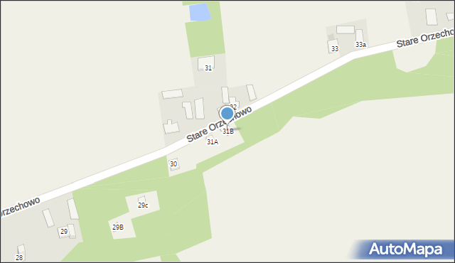 Stare Orzechowo, Stare Orzechowo, 31B, mapa Stare Orzechowo