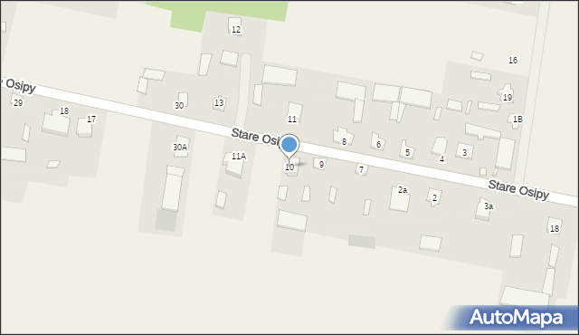 Stare Osipy, Stare Osipy, 10, mapa Stare Osipy