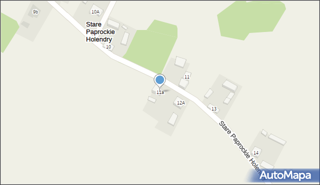 Stare Paprockie Holendry, Stare Paprockie Holendry, 11a, mapa Stare Paprockie Holendry