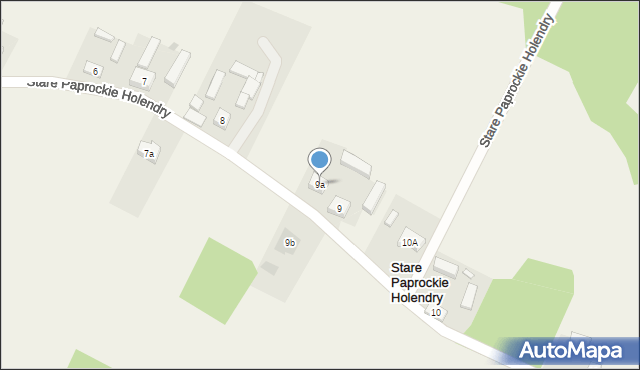 Stare Paprockie Holendry, Stare Paprockie Holendry, 9a, mapa Stare Paprockie Holendry