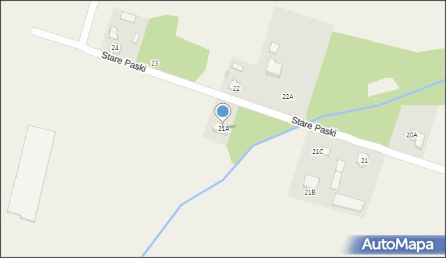 Stare Paski, Stare Paski, 21A, mapa Stare Paski