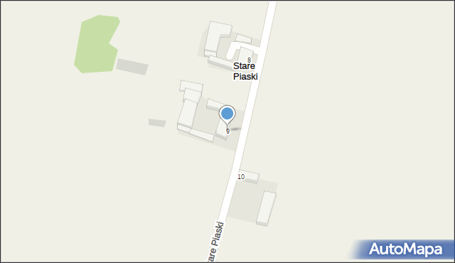 Stare Piaski, Stare Piaski, 9, mapa Stare Piaski
