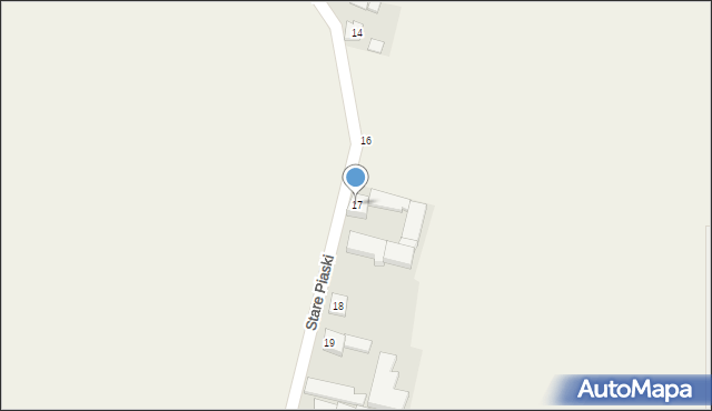 Stare Piaski, Stare Piaski, 17, mapa Stare Piaski