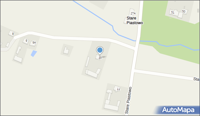 Stare Piastowo, Stare Piastowo, 10, mapa Stare Piastowo
