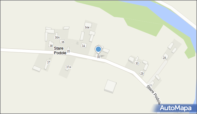 Stare Podole, Stare Podole, 32, mapa Stare Podole