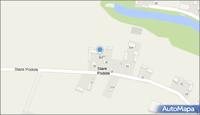Stare Podole, Stare Podole, 36A, mapa Stare Podole