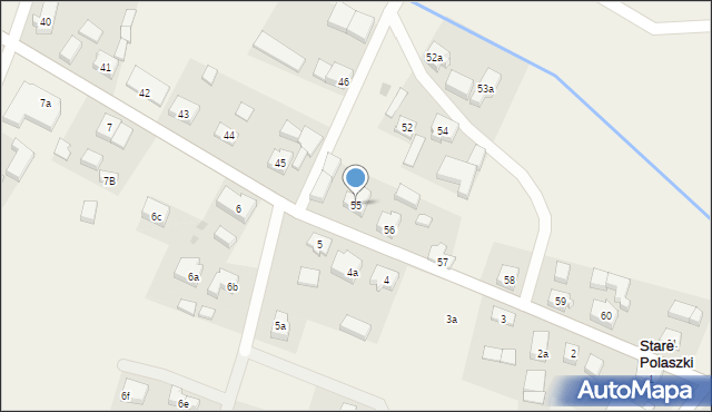 Stare Polaszki, Stare Polaszki, 55, mapa Stare Polaszki