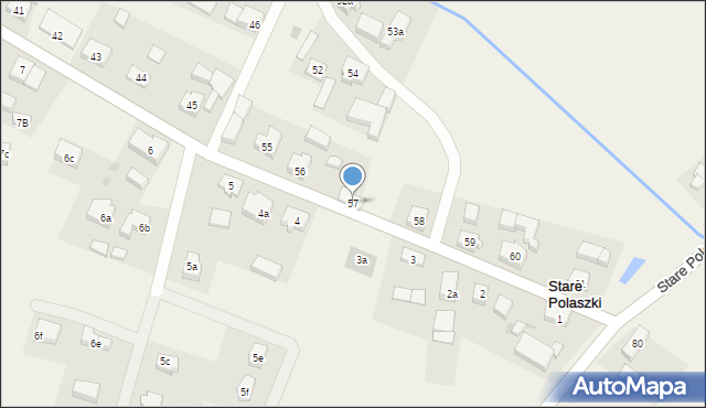 Stare Polaszki, Stare Polaszki, 57, mapa Stare Polaszki