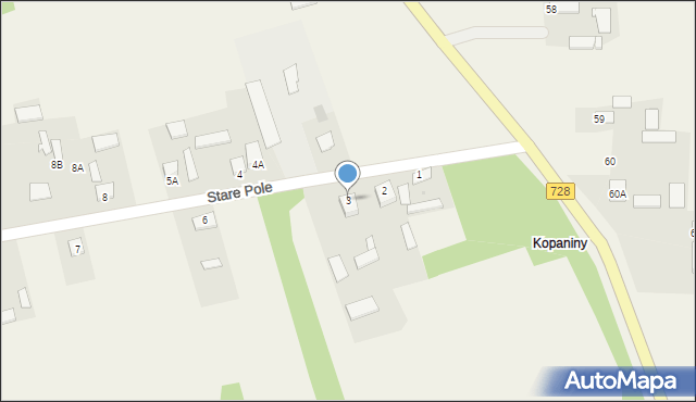 Stare Pole, Stare Pole, 3a, mapa Stare Pole