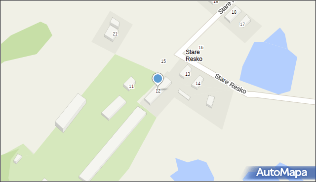 Stare Resko, Stare Resko, 12, mapa Stare Resko