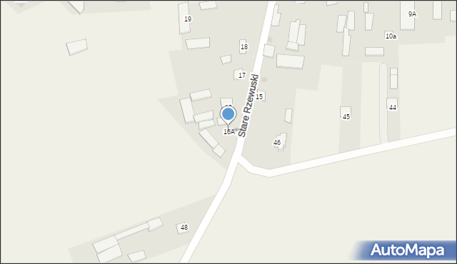 Stare Rzewuski, Stare Rzewuski, 16A, mapa Stare Rzewuski
