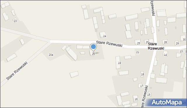 Stare Rzewuski, Stare Rzewuski, 20, mapa Stare Rzewuski