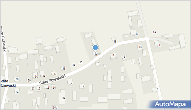 Stare Rzewuski, Stare Rzewuski, 36, mapa Stare Rzewuski