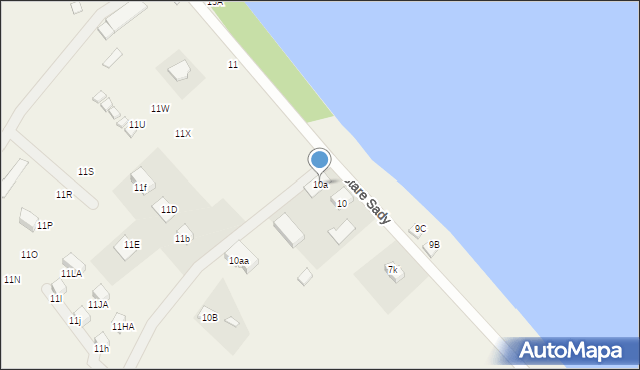 Stare Sady, Stare Sady, 10a, mapa Stare Sady