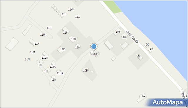 Stare Sady, Stare Sady, 10aa, mapa Stare Sady