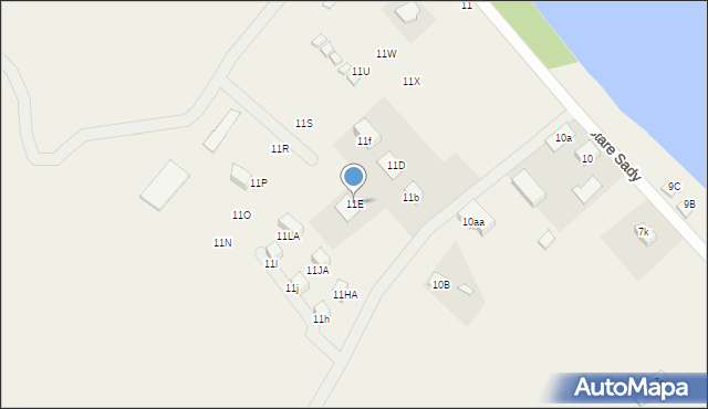 Stare Sady, Stare Sady, 11E, mapa Stare Sady
