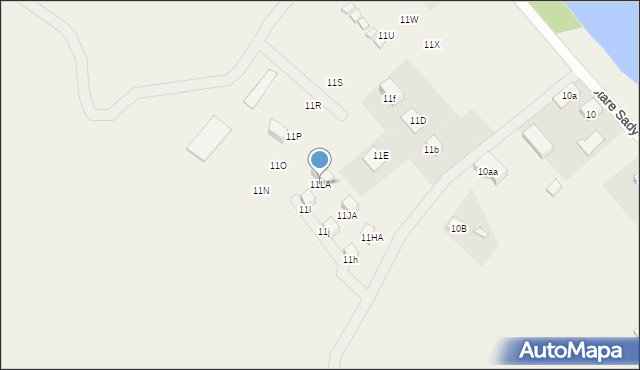 Stare Sady, Stare Sady, 11LA, mapa Stare Sady