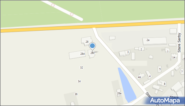 Stare Serby, Stare Serby, 28c, mapa Stare Serby
