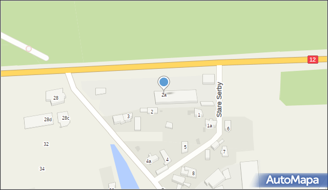 Stare Serby, Stare Serby, 2a, mapa Stare Serby