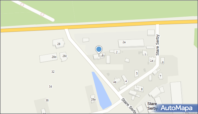 Stare Serby, Stare Serby, 3a, mapa Stare Serby