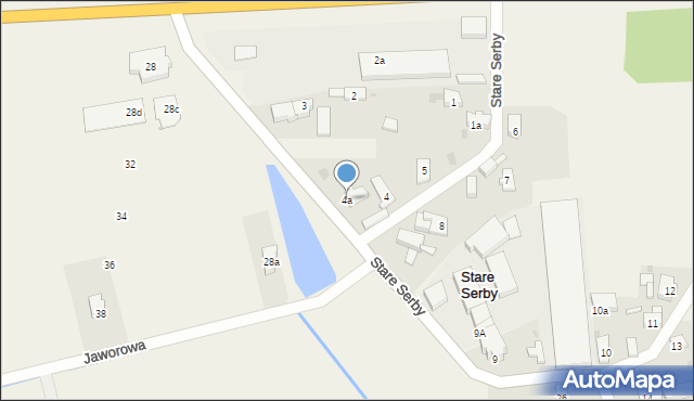 Stare Serby, Stare Serby, 4a, mapa Stare Serby