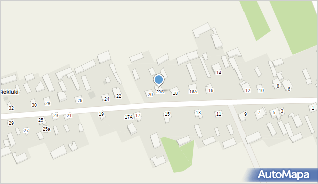 Stare Siekluki, Stare Siekluki, 20A, mapa Stare Siekluki