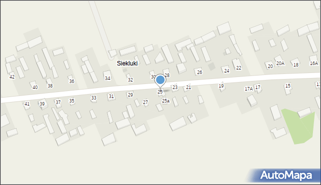 Stare Siekluki, Stare Siekluki, 25, mapa Stare Siekluki