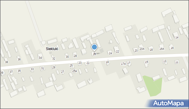 Stare Siekluki, Stare Siekluki, 26, mapa Stare Siekluki