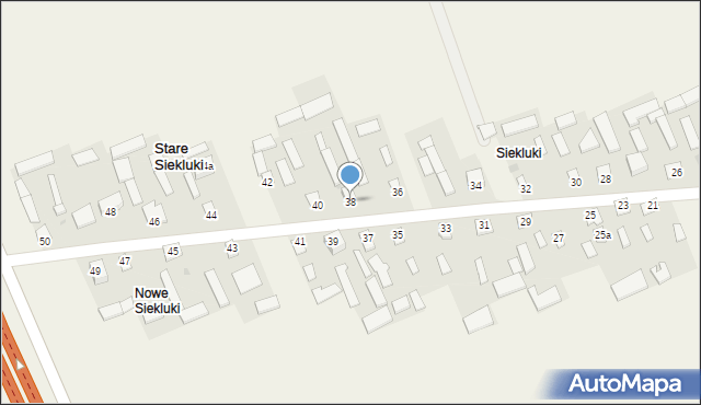 Stare Siekluki, Stare Siekluki, 38, mapa Stare Siekluki