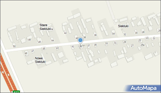 Stare Siekluki, Stare Siekluki, 39, mapa Stare Siekluki