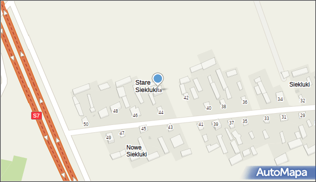 Stare Siekluki, Stare Siekluki, 44a, mapa Stare Siekluki