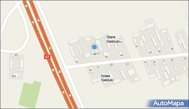 Stare Siekluki, Stare Siekluki, 48, mapa Stare Siekluki