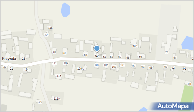 Stare Siekluki, Stare Siekluki, 64A, mapa Stare Siekluki