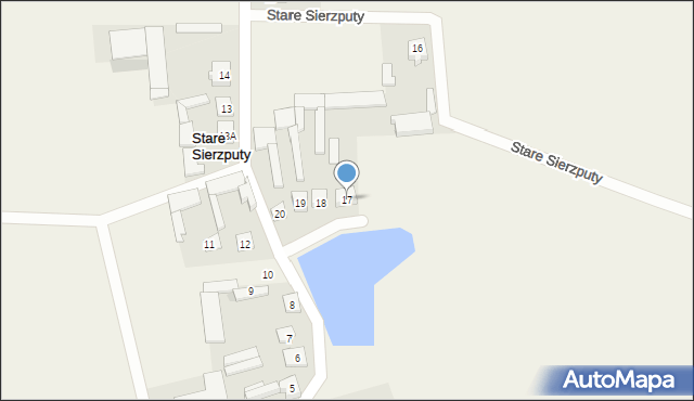 Stare Sierzputy, Stare Sierzputy, 17, mapa Stare Sierzputy